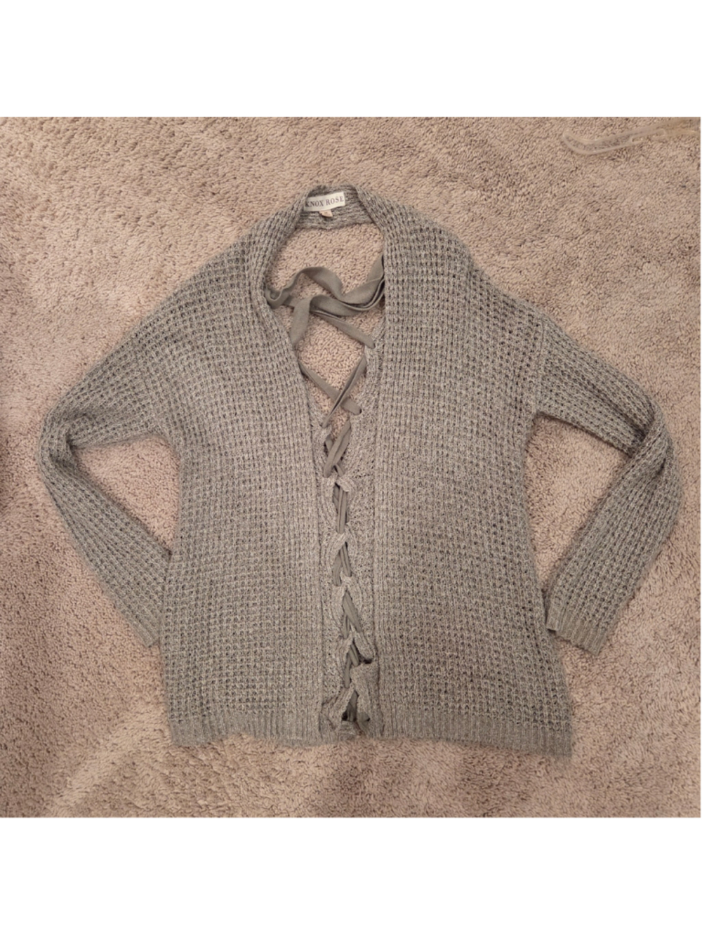 Women's Knox Rose Lace-Up Cardigan Sweater Size Medium